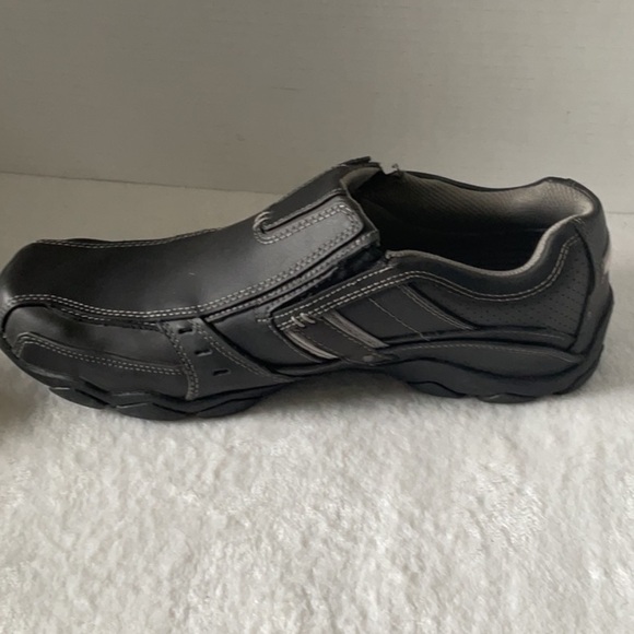 Skechers Black Slip-On Loafers with Polished Finish - Picture 8 of 8